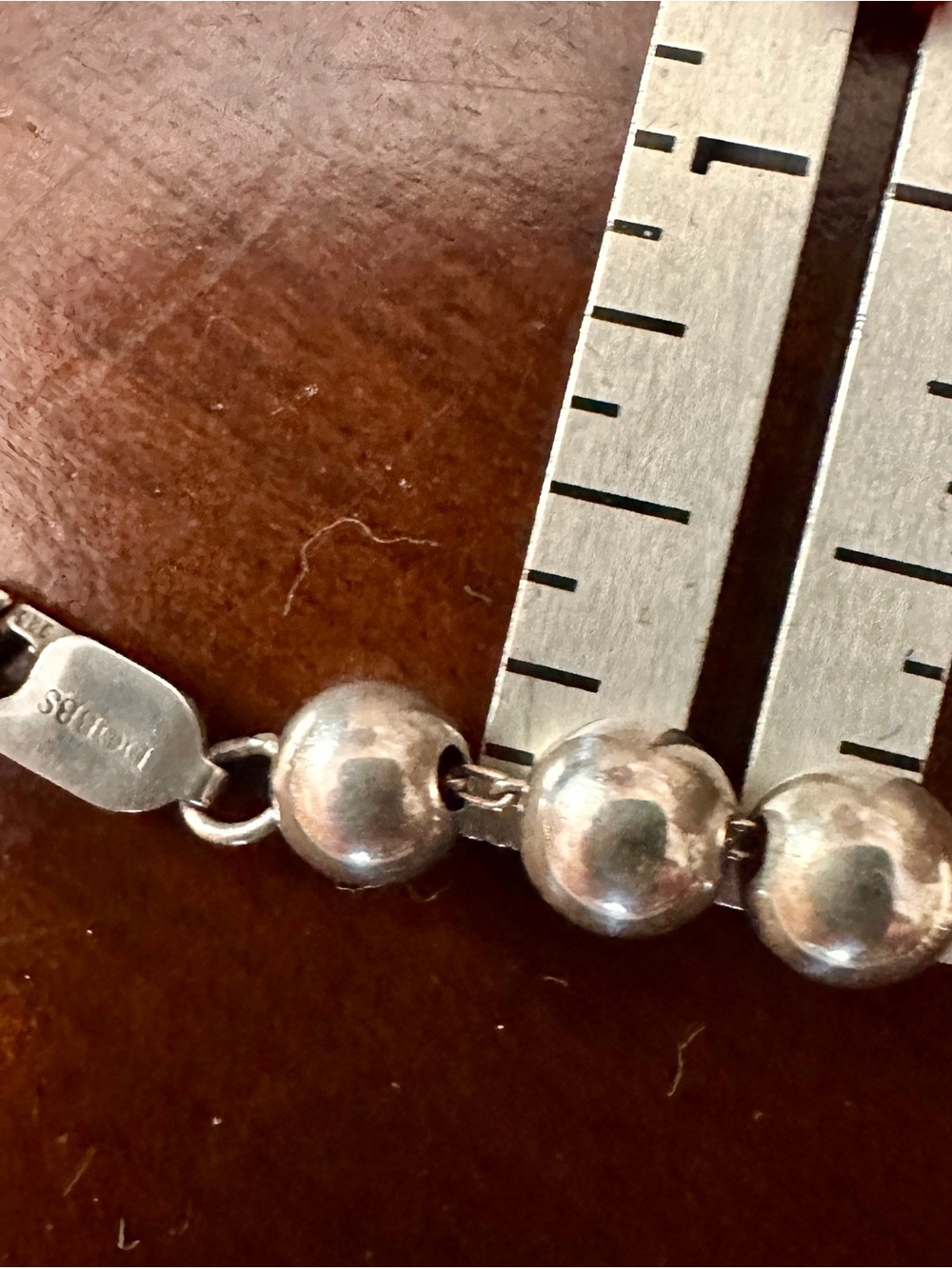 Dobbs of Boston 30” Sterling Silver necklace. - Picture 3 of 9